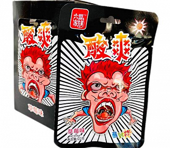 Кисло-освежающие леденцы “SuanShuang” Клубника 22гр 1шт/20уп