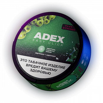 Жевательный табак ADEX CLICK Ultra Strong "Apple / Methol" 9гр