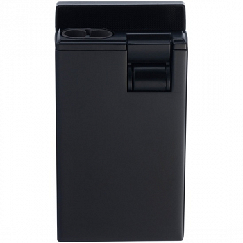 Зажигалка S.QUIRE FL011 Black газовая/турбо/двойное пламя/чёрный хром