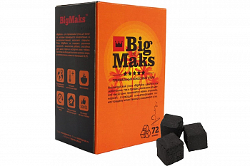 Big Maks 25мм, 72шт/уп - уголь для кальяна